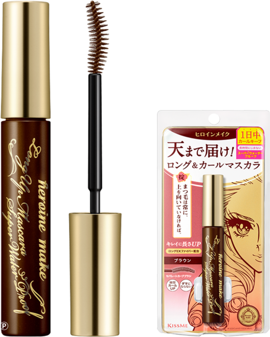 키스미 히로인메이크 롱 업 마스카라 슈퍼 워터프루프, 2개, 02브라운