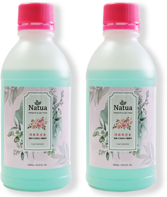 나투아(Natua) 개화촉진용 개화기 꽃 화분 식물 영양제 300ml, 2병 세트, 2개