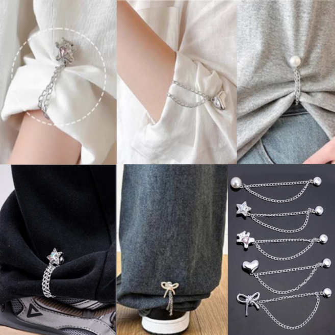 셔츠 소매 고정 자석 바지 밑단 고정 핀 5p 세트