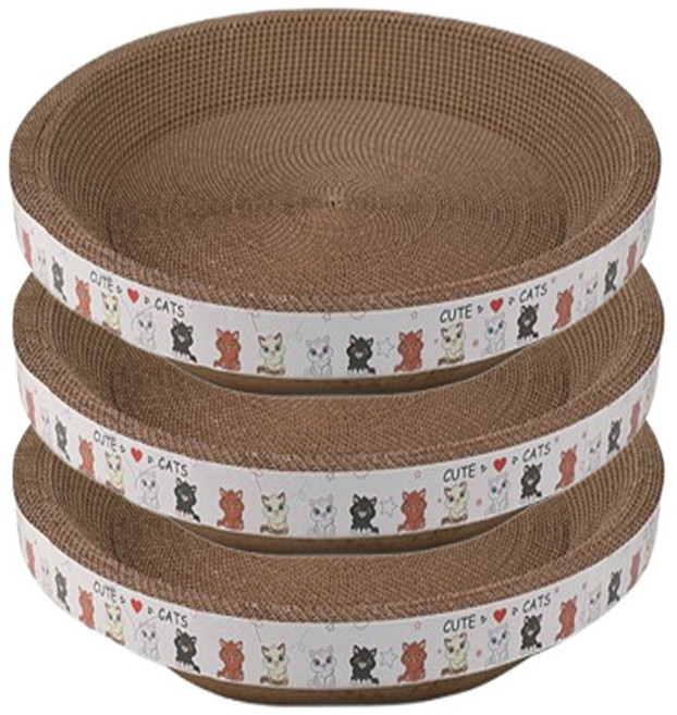 누심비 고양이 장난감 침대 해먹 하우스 박스 침대 쇼파 50cm, 원형 스크래쳐, 3개