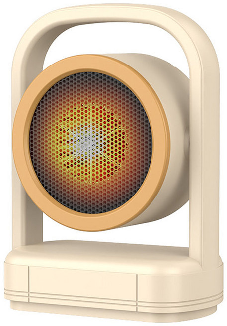 Detao 탁상용 히터 PTC 가열 온풍기 가정용 전기히터 2단계 풍속 조절 베이지 블랙