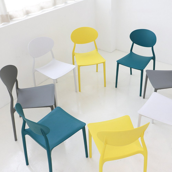 체어센스 로티 체어 인테리어 야외 카페 플라스틱 정원 테라스 의자, 로티 옐로우, 1개