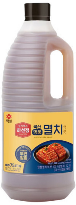 CJ하선정 덧장명품 멸치액젓, 3kg, 1개