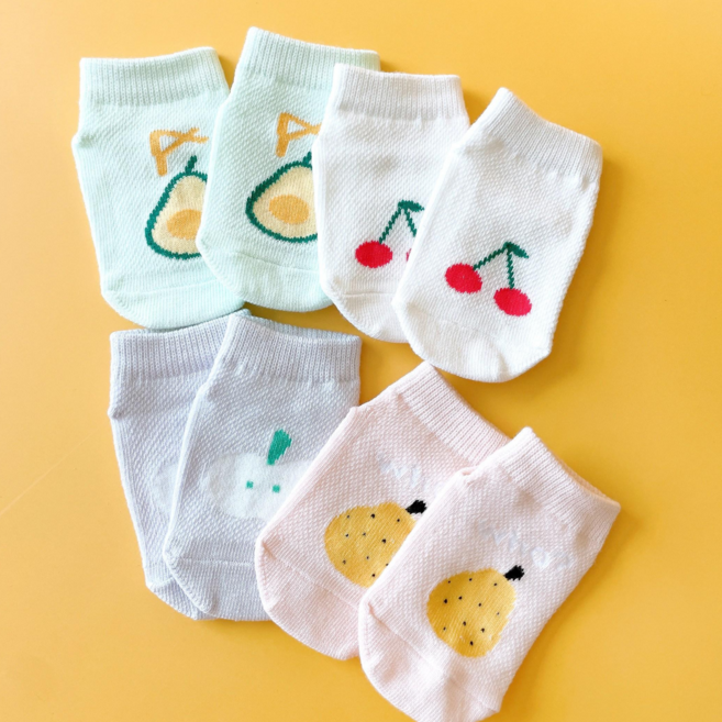 코코비도로시 유아 여름 메쉬 양말 제나커즈 4족 세트