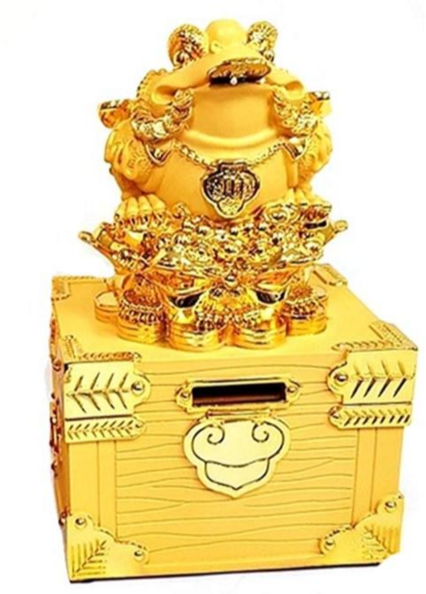 뚱보 돈을 불러오는 삼족두꺼비 동전 저금통 풍수 개업선물, 두꺼비 저금통