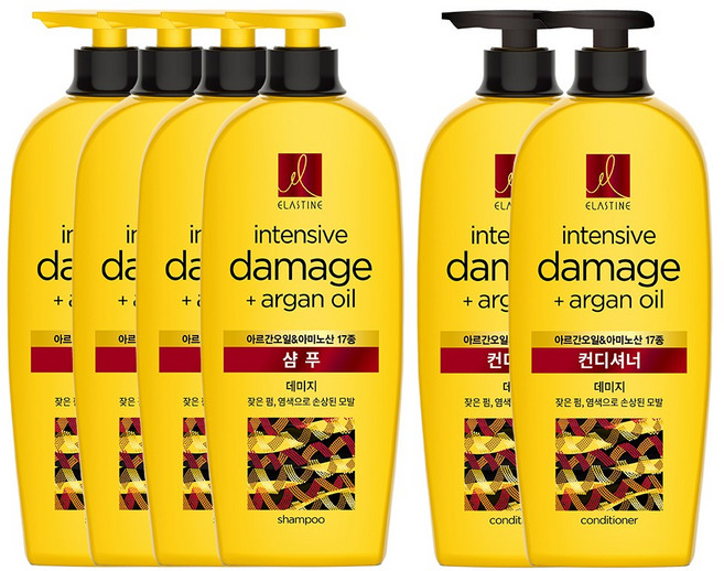 엘라스틴 아르간오일 집중영양 데미지 샴푸 680ml 4개 + 컨디셔너 2개, 단품