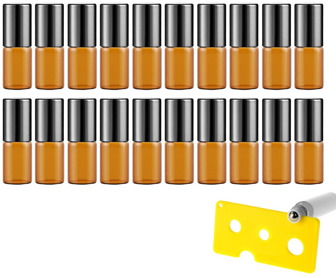 27리빙 부드럽게 발리는 롤온 향수 공병+롤온 따개 포함, 블랙캡 3ml, 20개