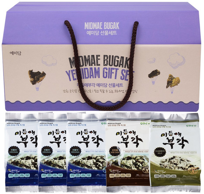 남원김부각 미니선물세트 무첨가 수제찹쌀김부각, 5개, 30g