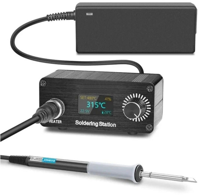 고주파 인두기 납땜기 T12C DC 38mm 130mm_ 어댑터 별도 구매, 납땜기 38mm(어답터 별도구매), 1개