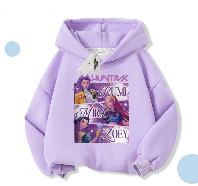 케이팝 데몬 헌터스 KPop Demon Hunters 어린이 후드티셔츠 일반형 기모형 9컬러