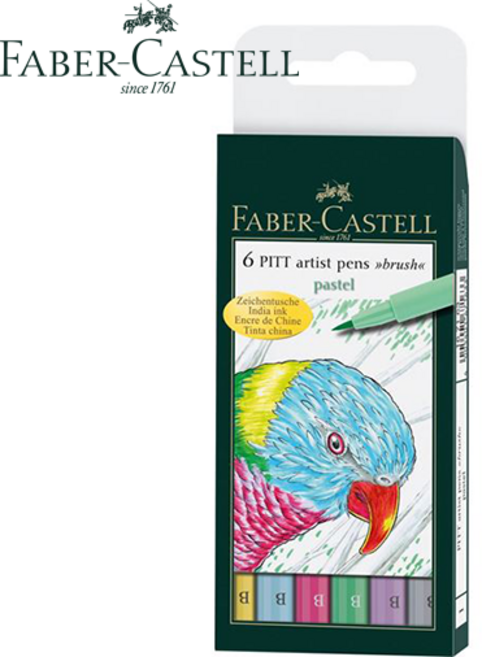 파버카스텔 PITT 아티스트 펜 브러쉬 6색 파스텔 세트