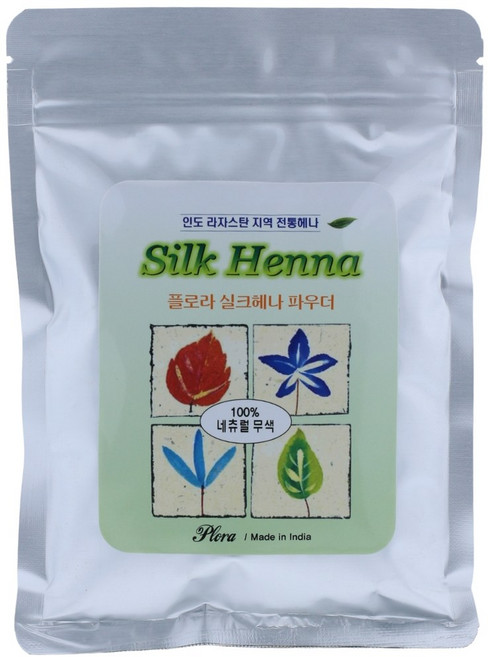 플로라 실크헤나 파우더 인도전통헤나 100g, 1개, 천연100% 네추럴(투명)