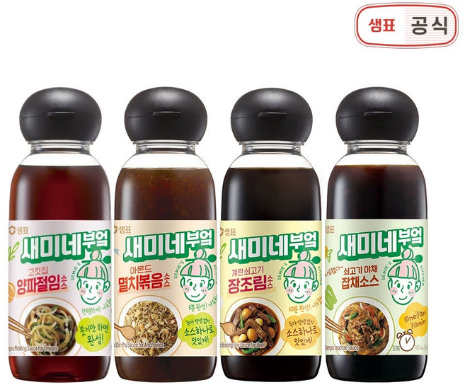 샘표 새미네부엌 반찬소스 세트(잡채 장조림 멸치볶음 양, 1개, 1L