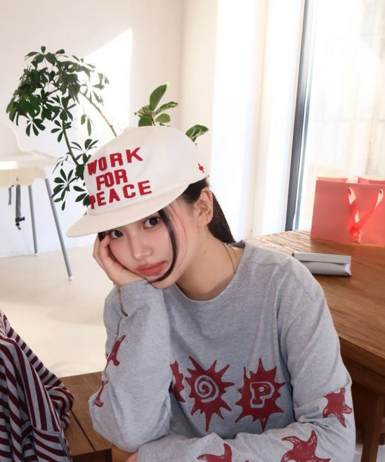 매장정품 아모우 AMOU WORK FOR PEACE 5PANNEL CAP IVORY AM26SSAC01IV 169579, NONE