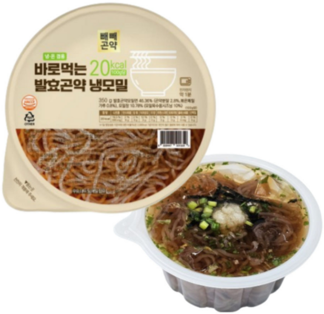 곤약면 저칼로리 간편식 바로먹는 발효곤약 냉모밀 4개, 5개, 350g