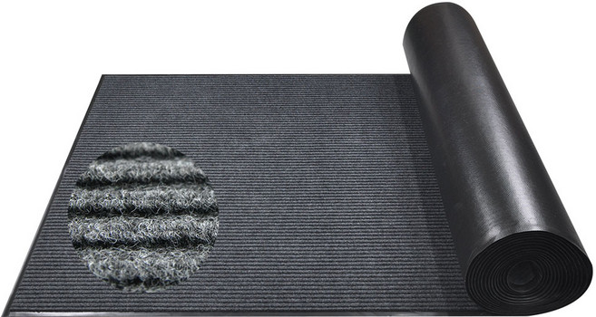 1M 아파트 현관 출입구 발판 PVC 롤매트 그레이 사무실매트 학교, 1개