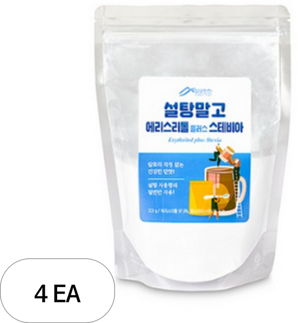 밀양한천 설탕말고 에리스리톨 플러스 스테비아, 300g, 4개