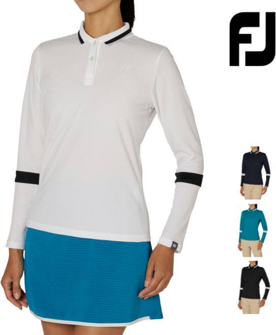 24FW 풋조이 골프아울렛 여성 골프긴팔 카라티 폴로티셔츠