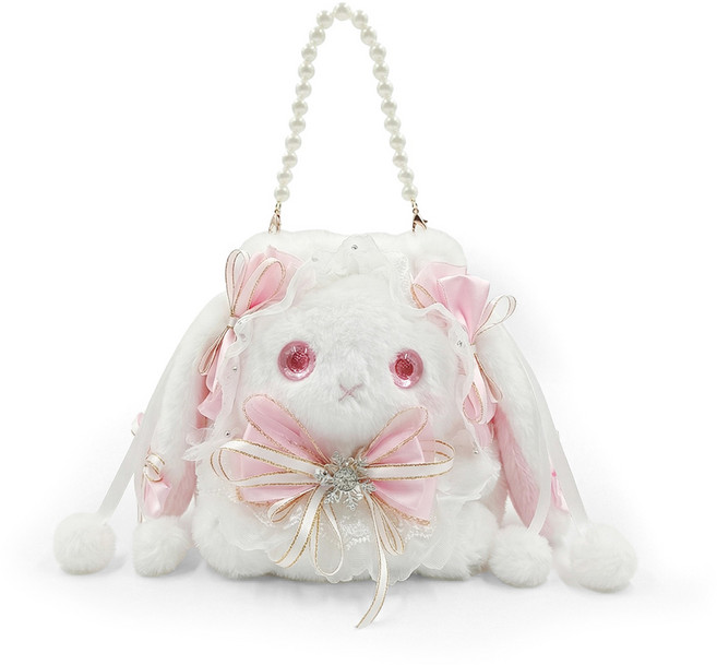 토끼 인형 가방 여성 크로스백 귀여운 캐릭터 고스룩 리본 가방