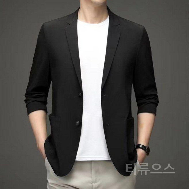 티류으스 남성 여름 초슬림 자켓 아이스 실크 자켓 콤비 자켓 시원한 자켓 데일리 자켓