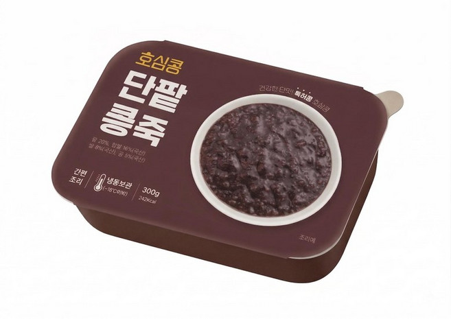 호심콩 단팥콩죽 통단팥죽 영양 시니어 이유식 300g 3개