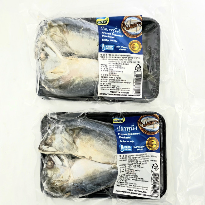 트로잇 태국산 냉동 자숙 고등어 240g 빠투능, 2개