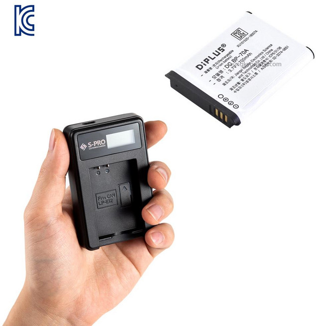 상세설명참조 삼성 BP-70A 호환배터리+1구충전기 PL120 PL170, LCD싱글충전기1개 호환배터리1개, 1개