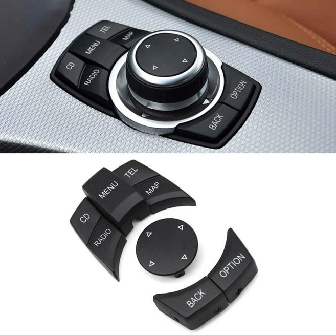 Goodithy 자동차 CIC IDrive 멀티미디어 손잡이 메뉴 버튼 스위치 BMW 1 3 5 X1 X5 X6 E 시리즈 E87 E90 E91 E92 E60 E84 E70 E