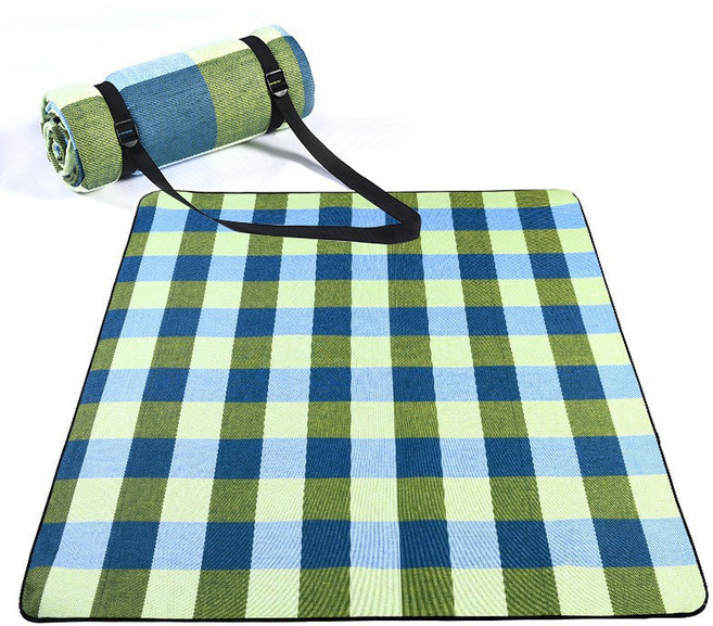 대형 방수 피크닉매트 접이식 휴대용 돗자리, 03.블루그린체크