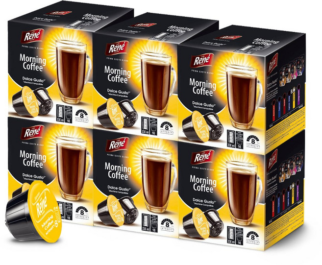 카페르네 모닝커피 네스카페 돌체구스토 호환 캡슐커피, 7g, 6개, 16개입