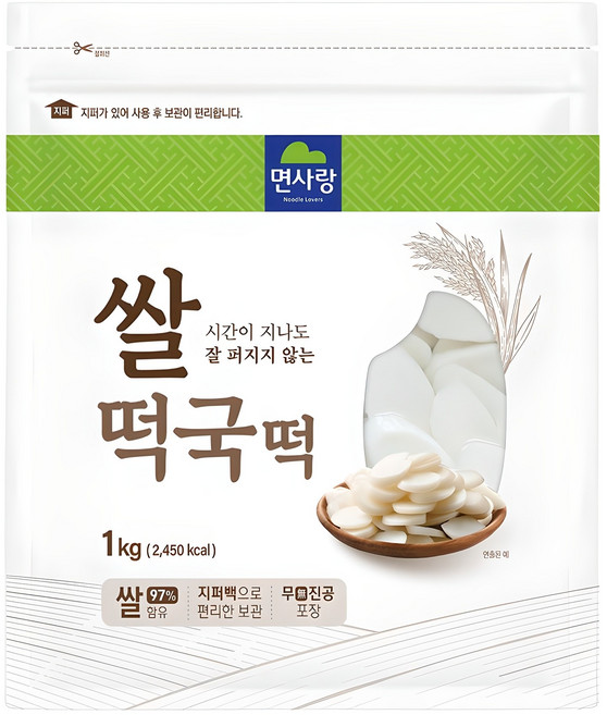 면사랑 쌀떡국떡, 1kg, 1개