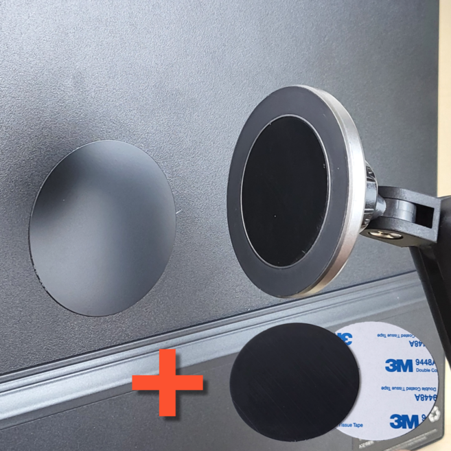 홈앤툴즈 마그네틱 볼헤드 17mm 마운트 (메탈링 2개 포함), 블랙, 1개