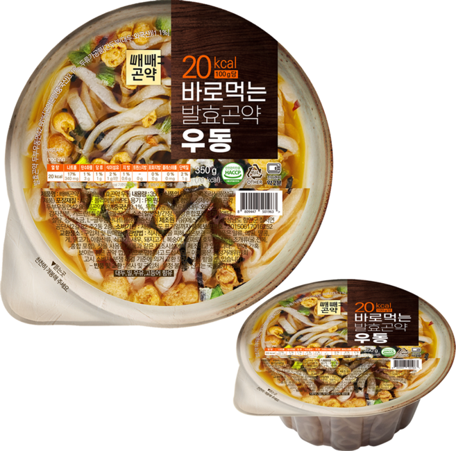 국물까지 다먹어도 85kcal 바로먹는 발효곤약 우동, 2개, 350g