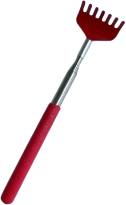 不鏽鋼伸縮不求人 抓癢按摩器, 紅色 五段伸縮不求人, 1個