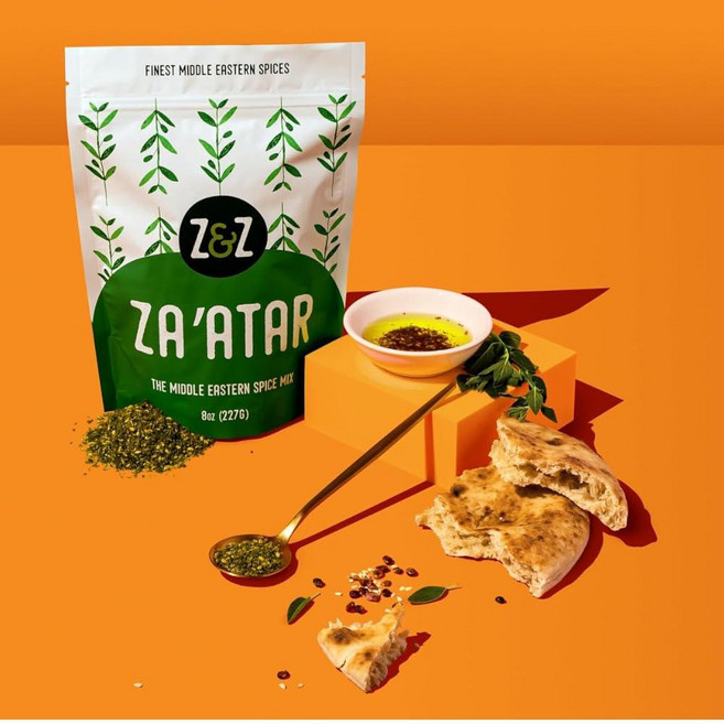 Za'atar by Z&Z | 자타르 향신료 옻나무 구운 참깨가 들어간 Za'atar 향신료 블렌드 | 빵 샐러드 닭고기 또는 간식을 위한 Za'atar 시즈닝 | 짭짤, 1개, 227g