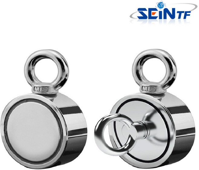 세인티에프 초대형 네오디움 양면 고리 자석, 1개, 더블 D48