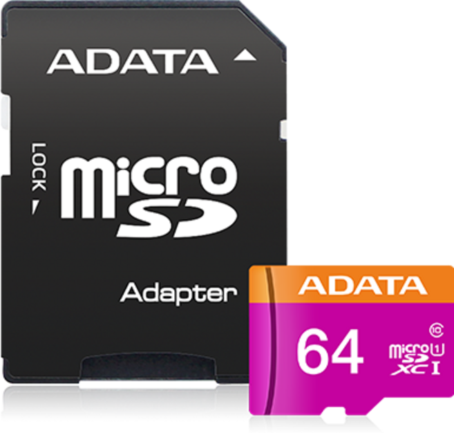 ADATA 威剛 microSDXC UHS-I U1 記憶卡 監視器與行車記錄器適用, 1個, 64GB