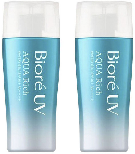 비오레 아쿠아 리치 워터리 젤 선블록, 2개, 70ml