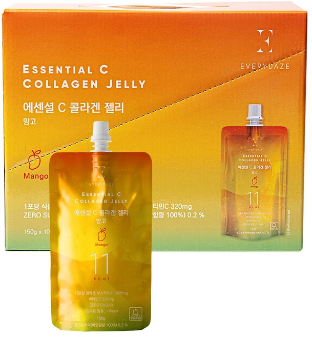 에브리데이즈 에센셜 C 콜라겐 곤약 젤리 망고, 1박스, 150g - 쿠팡
