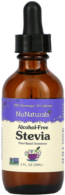 NuNaturals 무알코올 스테비아 59ml(2fl oz) 1팩, 1.5L, 1개