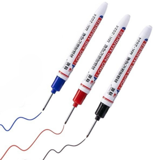 공구PXJ 마킹펜 표식 목재 유리 타공 천공 마커 다양한소재 작업용 20mm, 10개, 화이트