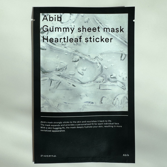 Abib Sheet Mask Collection: Gummy sticker/Mild acidic pH/껌딱지 시트 마스크/약산성 pH