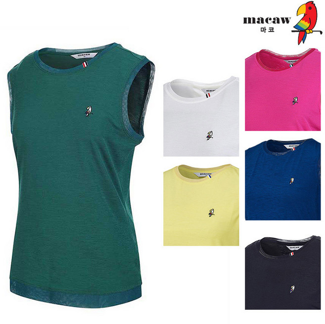 (여성)라운드넥 민소매 티셔츠_MNW2TN91