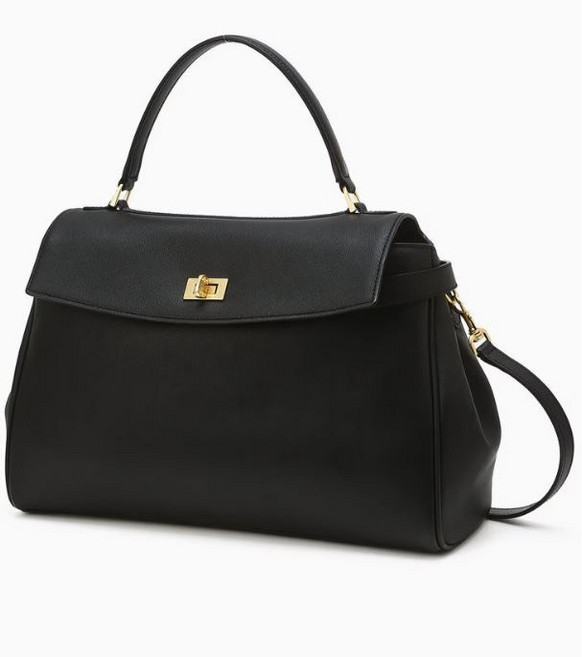 [백화점 정품] 헤지스 ACC [쇼핑백동봉] 베리 클래식 블랙 레더 사첼백 HIBA5F188BK