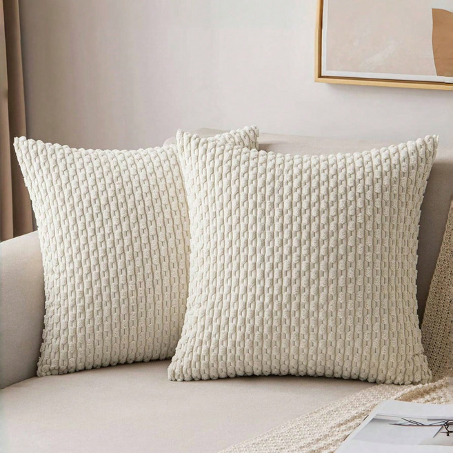 소프트 코듀로이 장식 쿠션 커버 보헤미안 스트라이프 쿠션 커버 홈 인테리어 쿠션 커버는 침실 침대 소파 거실에 적합