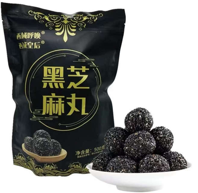 중국 직구 신강 흑지마환 건강간식 검정참깨 건강식품 500g/봉, 2개, 500g