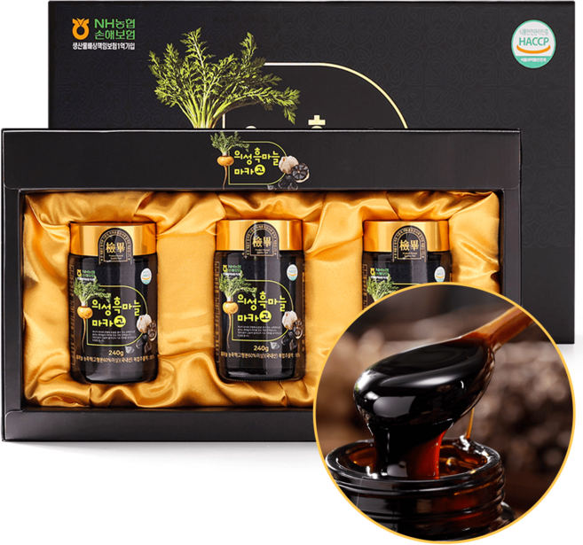 [본사출고] 의성 흑마늘 마카고 흑마늘 마카뿌리분말 L-아르기닌, 1세트, 720g