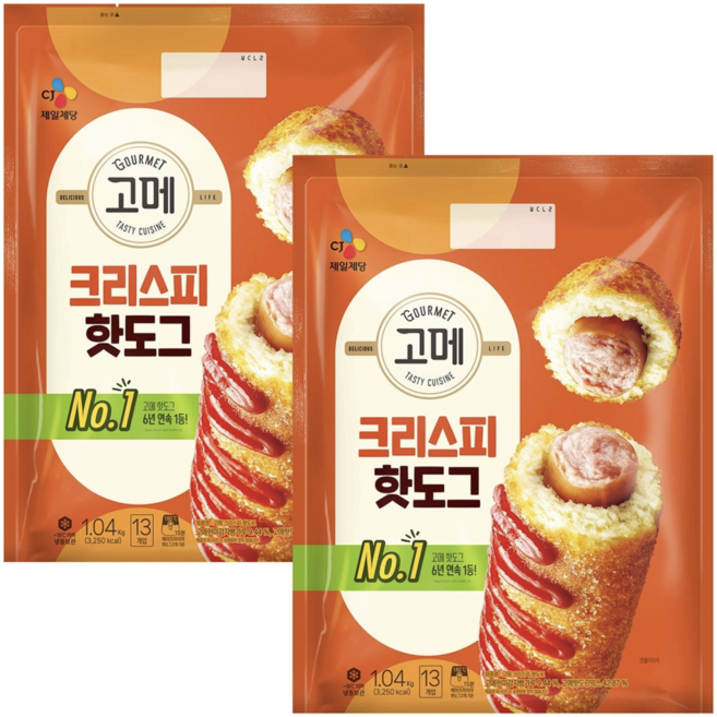 고메 크리스피 핫도그 80G X 13 CJ GOURMET CORNDOGS