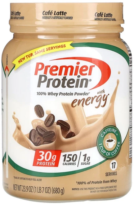 아이허브 100% 유청 단백질 분말 에너지 함유 카페 라떼 680g(23.9oz), 1개, 680g - 쿠팡