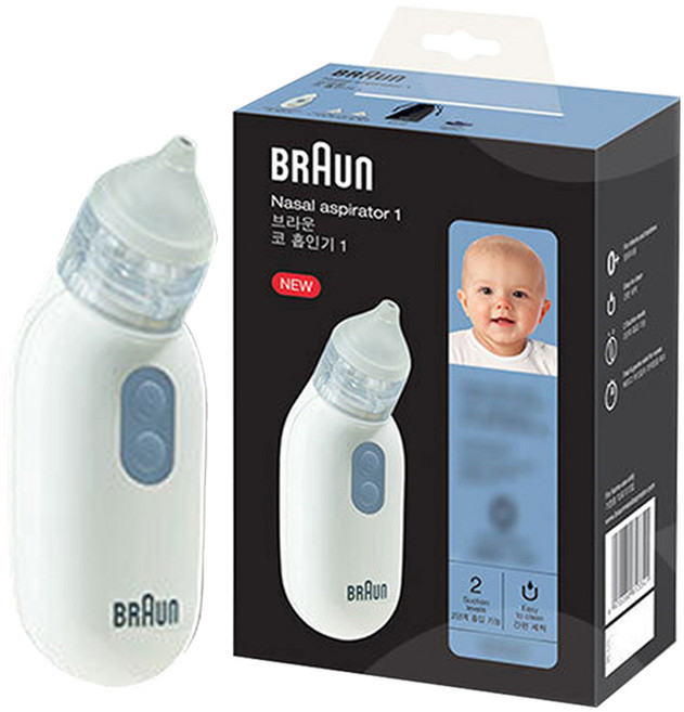 브라운 유아 자동 콧물흡입기 코빼는기계 신생아 아기 코흡입기 의료용 출산선물필수품, 상세페이지 참조, 1개